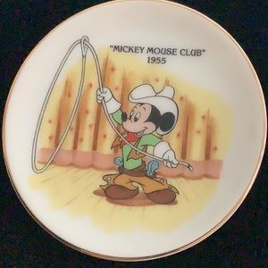 Mickey Mouse Club 1955 3” Plate Designed & made for Disneyworld & Disneyland